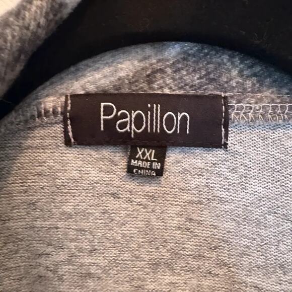 Papillon Geo Print Cowl Neck Tunic Top – Gray/Blue (Women’s XXL) - Picture 2 of 3